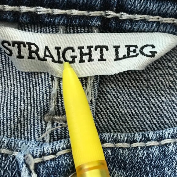 BKE Jake Straight Leg Jeans Men 32x33 Blue Low Rise Stretch Thick Stitch 18028 - Picture 5 of 14